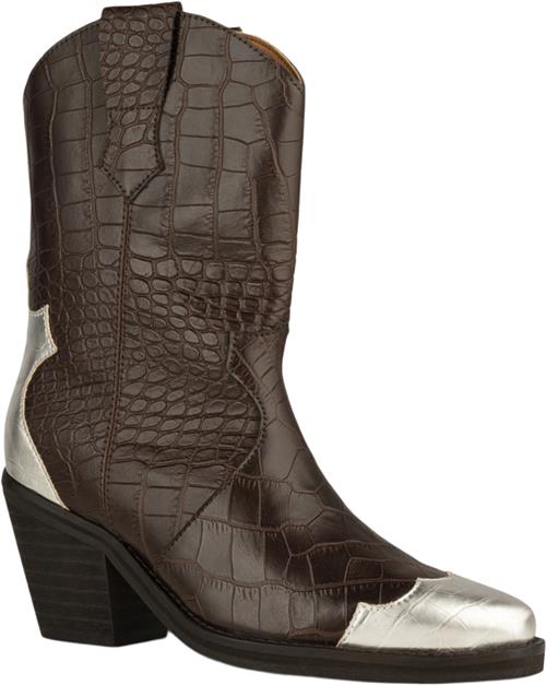 Shoe The Bear Stbnancy Western Croco Kvinde Dark Brown Cowboy & Biker Str 36 - hos Magasin