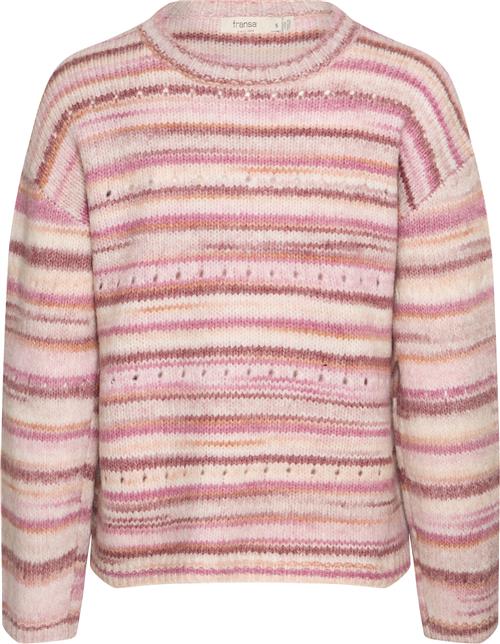 Se Fransa Frmanny PU 2 Kvinde Rapture Rose Mix Sweaters Regular Fit Str M - hos Magasin ved Magasin