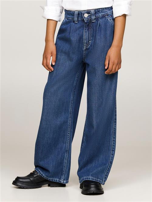 Tommy Hilfiger Mabel Pleats MID Blue Wash Str 12 - Darkusedlyocell Jeans hos Magasin