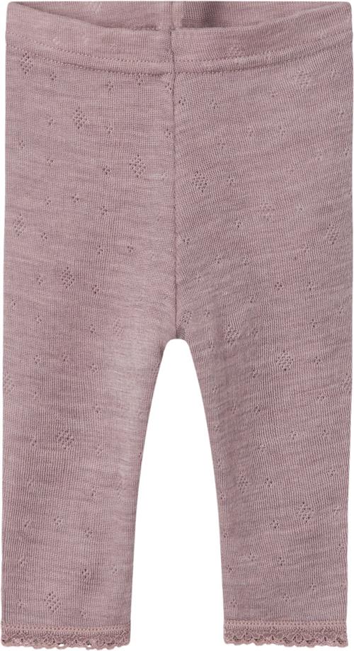 Se Name It Nbfwang Wool Needle Legging Solid N Str 62 - Purple Dove Leggings hos Magasin ved Magasin