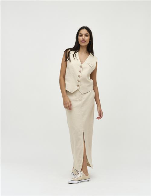 mbyM Nellism Kvinde Natural Linen Maxi Nederdele Str XL - hos Magasin