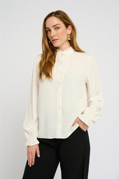 Se Cream Crvenea Shirt Kvinde Snow White Langærmede Skjorter Str 38 - hos Magasin ved Magasin