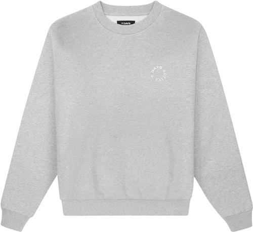 Se 7 Days Active Organic Regular Crewneck Mand 022 Heather Grey Sweatshirts Str L - hos Magasin ved Magasin