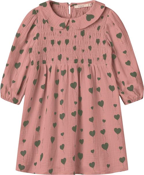 Fliink Love LS Dress Str 3Y/98 - Ash Rose Aop Kjoler hos Magasin