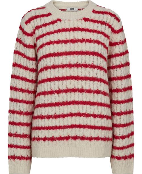 Magasin du Nord Collection Magasin Avelyn 1 GRS Kvinde Red / Star White Stripe Sweaters Str L