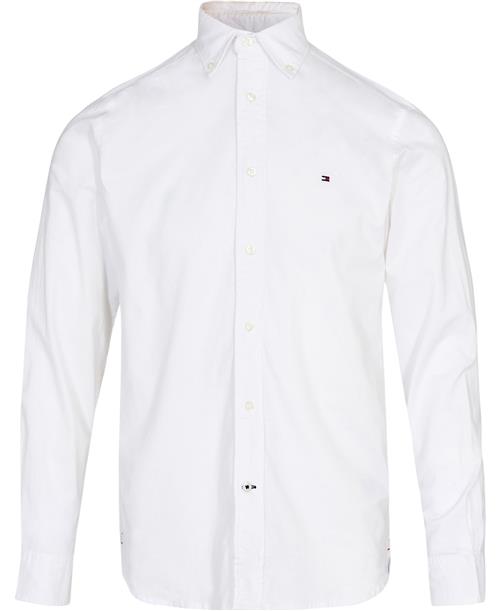 Tommy Hilfiger Core 1985 Flex Oxford RF Shirt Mand White Langærmede Skjorter Str L - Bomuld hos Magasin