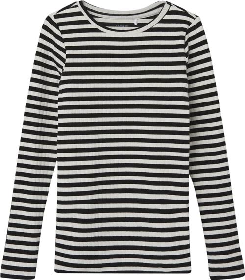 Se Name It Nkfsuraja XSL LS TOP Noos Str 116 - Black/stripe Bluser hos Magasin ved Magasin