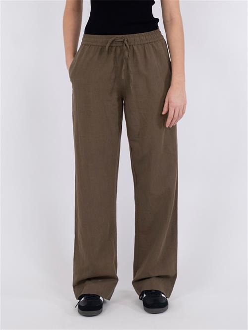 Neo Noir Sonar Linen Pants Kvinde Army Bukser Med Brede Ben Str 42 - hos Magasin