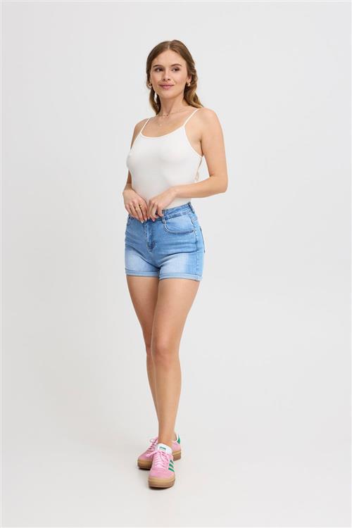 Sorbet Sbtrust Denim Shorts Kvinde Mid Blue Denim Denim Shorts Str XL Denim - hos Magasin