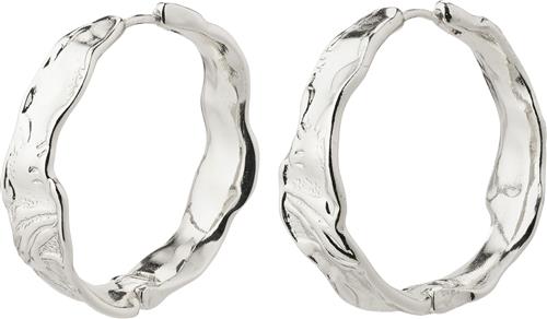 Pilgrim Julita Recycled Hoop Earrings Silverplated one size - Creoler hos Magasin