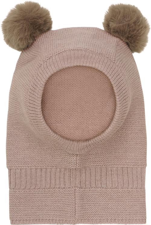 Huttelihut Balaclava Windstop w. Pompoms 53\4-6Y - Elefanthuer Merino Uld hos Magasin