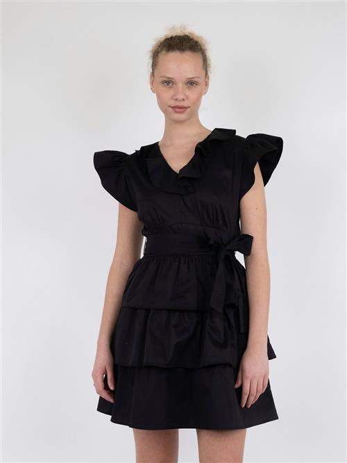 Se Neo Noir Lia Cotton Satin Dress Kvinde Black Toppe Str 40 - hos Magasin ved Magasin