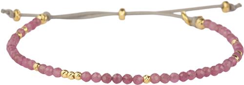 BeChristensen Cirkel Bracelet Rose Tormaline Gold One Size - Perlearmbånd hos Magasin