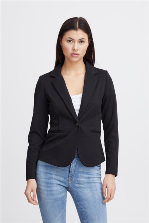 Se ICHI Kate Blazer Kvinde Sort Blazere Regular Fit Str XS - hos Magasin ved Magasin