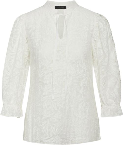 Bruuns Bazaar Maclurabbimiras Blouse Kvinde Snow White Langærmede Bluser Str 36 - Nylon hos Magasin