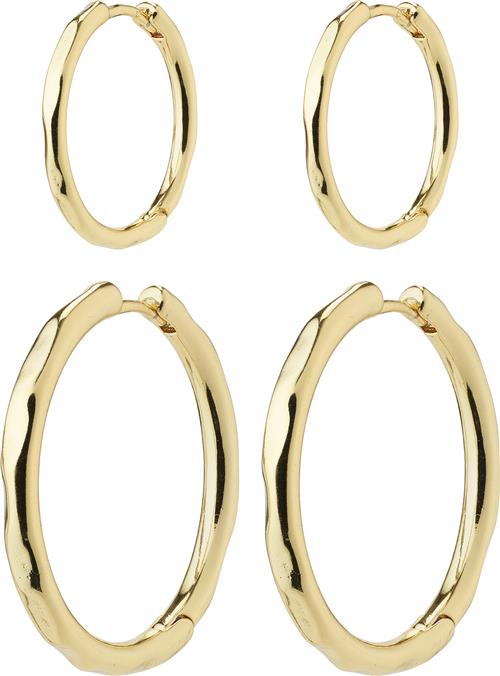 Pilgrim EVE Hoop Earrings 2in-1 set Gold-plated One size - Creoler hos Magasin