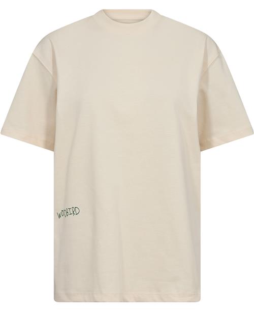 Woodbird Wbbalo Vase Tee Mand Off White - Green Kortærmede T-shirts Casual Fit Str L - Bomuld hos Magasin