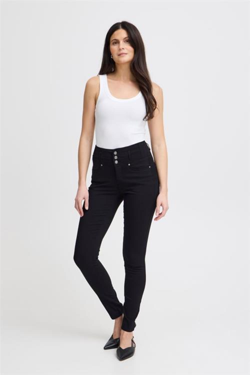 Se Fransa Zalin 2 Kvinde (Noos) Black Skinny Jeans Tight Fit Str 44 - hos Magasin ved Magasin