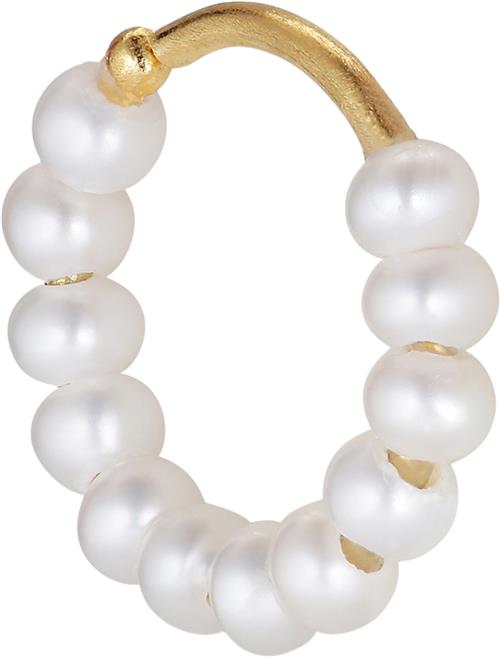 Se Jane Kønig ROW | Pearl Twist Earring | Gold Plated One Size - Creoler hos Magasin ved Magasin