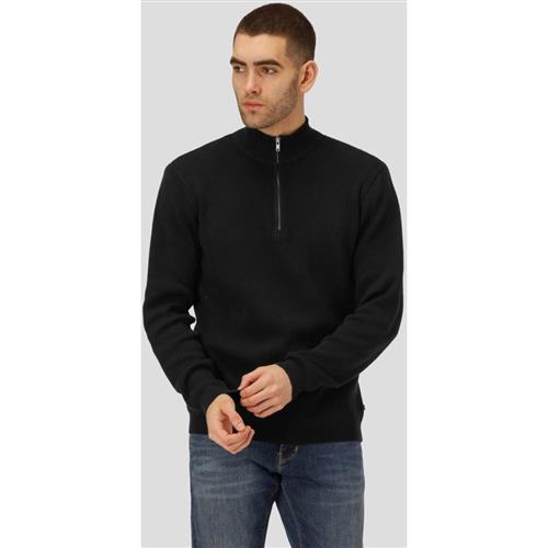 Se Clean Cut Copenhagen Mario Half Zip Mand Black Cardigans Str M - Bomuld hos Magasin ved Magasin