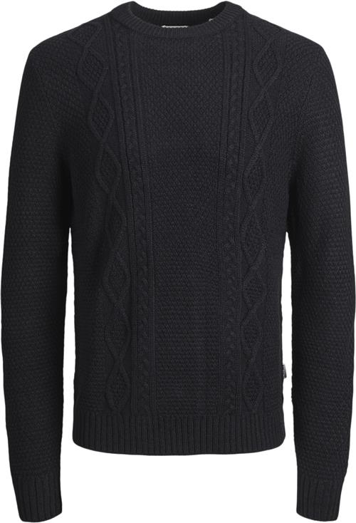 Se JJ-REBEL Jrebjosh Knit Crew Neck Mand Sort Sweaters Regular Fit Str XL - hos Magasin ved Magasin