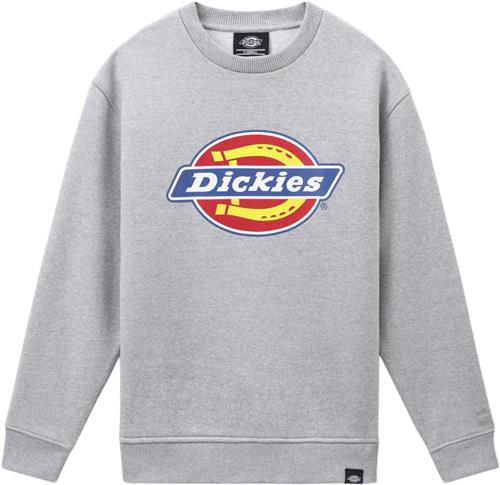 Dickies Icon Logo Sweatshirt Grey Melange Mand Gym Sweatshirts Str S - hos Magasin