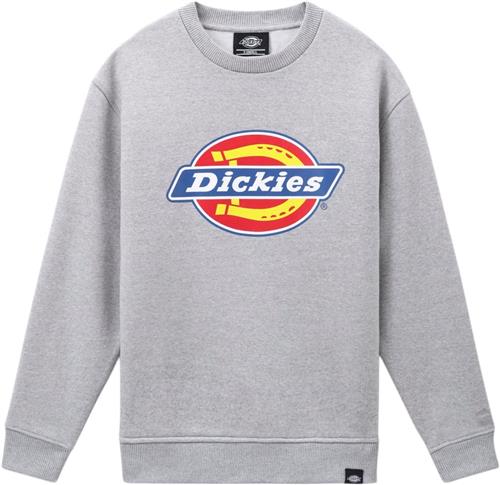 Dickies Icon Logo Sweatshirt Grey Melange Mand Gym Sweatshirts Str M - hos Magasin