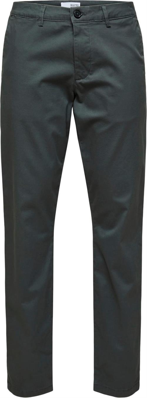 Se Selected Homme Slhslimnew Miles 175 Flex Chino W Mand Dark Shadow Chinos Str "32/""34" - hos Magasin ved Magasin