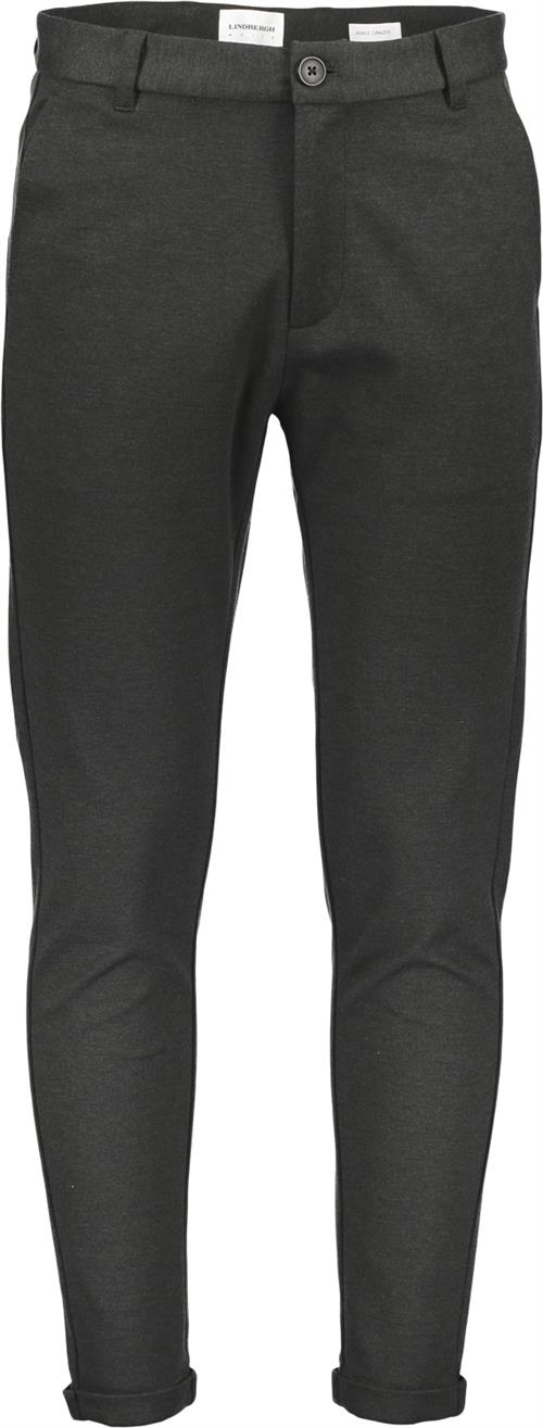 Se Lindbergh Superflex Knitted Cropped Pant Mand Army Mix Chinos Str L - hos Magasin ved Magasin