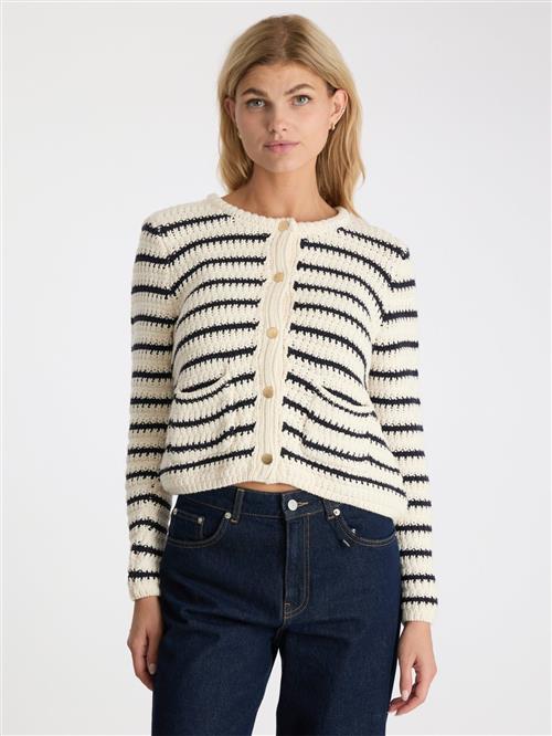 Neo Noir Paula Knit Cardigan Kvinde Navy Cardigans Str 44 - Bomuld hos Magasin