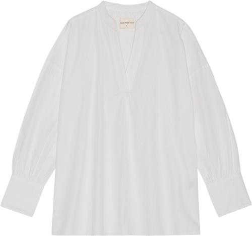 Moshi Moshi Mind Light Shirt Poplin Kvinde White Langærmede Bluser Str XL - Bomuld hos Magasin