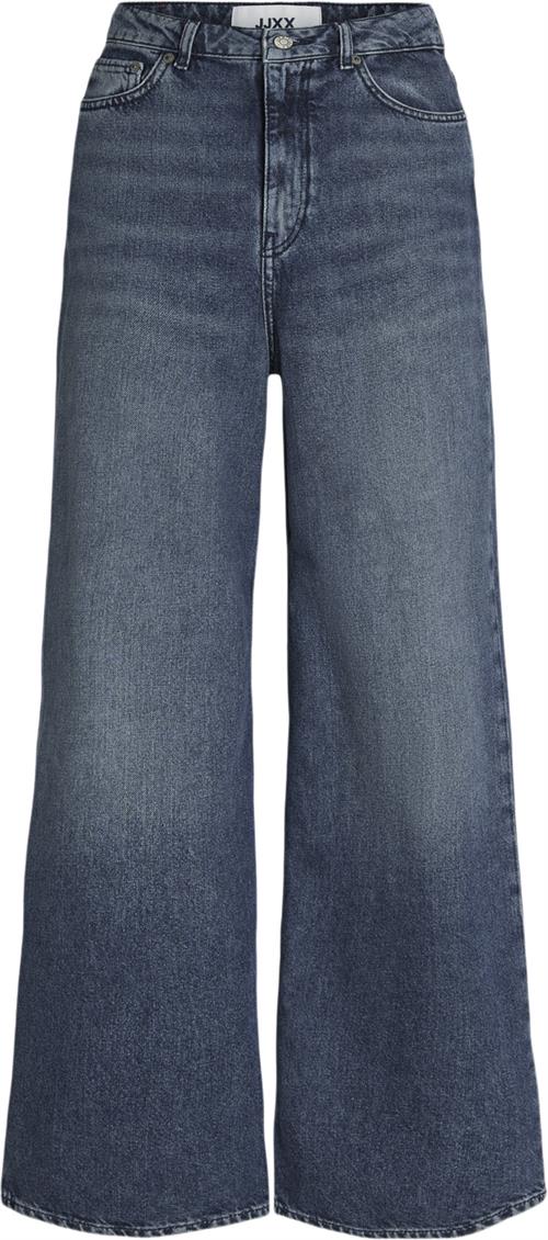 Se JJXX Jxtokyo Wide HW R6129 Jeans DNM NOO Kvinde Dark Blue Denim Wide Jeans Str "30/""32" - Bomuld hos Magasin ved Magasin