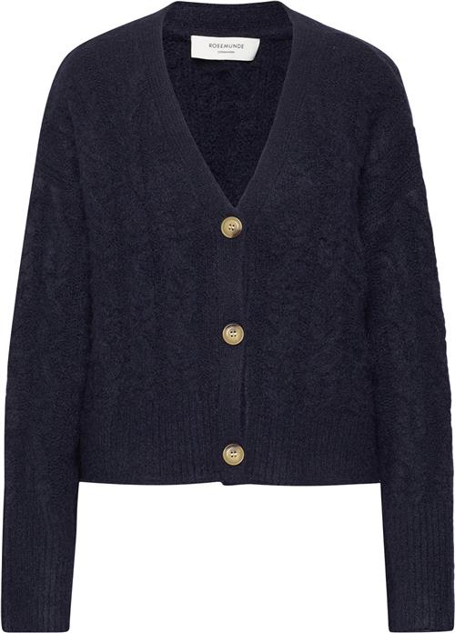 Rosemunde Cable Knit Cardigan Kvinde Blå Cardigans Str L/XL - hos Magasin