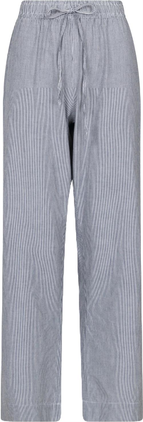 Neo Noir Sonar Mini Stripe Pants Kvinde Dark Navy Bukser Med Brede Ben Str 34 - hos Magasin