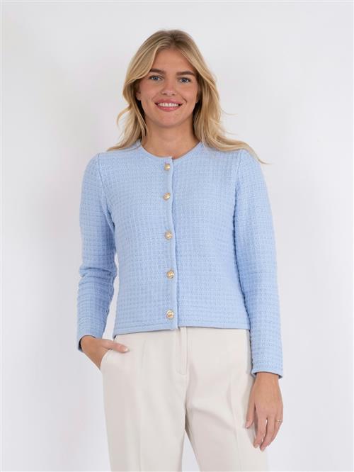 Neo Noir Limone Knit Jacket Kvinde Light Blue Overgangsjakker Str 38 - hos Magasin