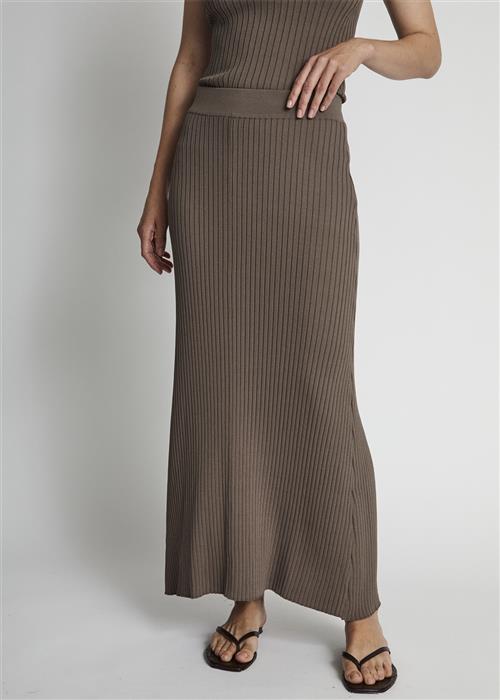 Bruun & Stengade BS Desiree Skirt Kvinde Mink Maxi Nederdele Str L - hos Magasin