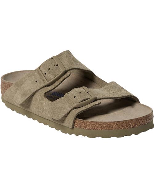 Se Birkenstock Arizona SFB Leve Faded Khaki Kvinde Faded Khaki Flade Sandaler Str 35 - hos Magasin ved Magasin