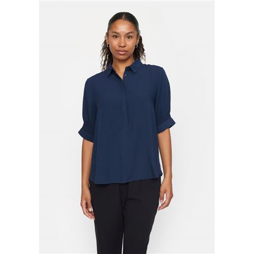 Se Soft Rebels Srmayson Blouse Kvinde Total Eclipse Kortærmede Bluser Regular Fit Str XL - hos Magasin ved Magasin