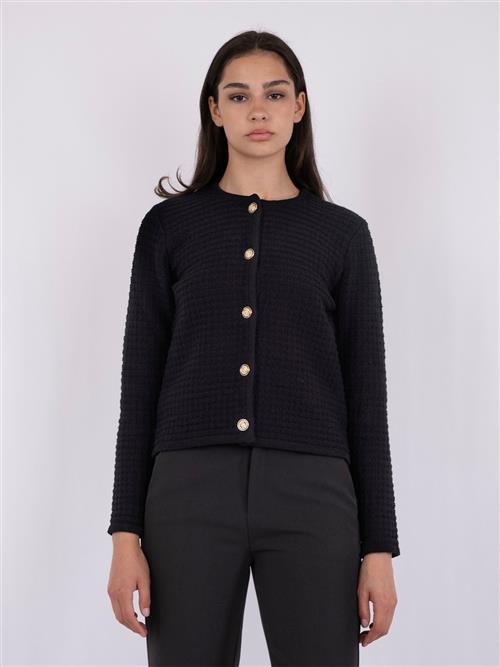 Neo Noir Limone Knit Jacket Kvinde Black Overgangsjakker Str 38 - hos Magasin