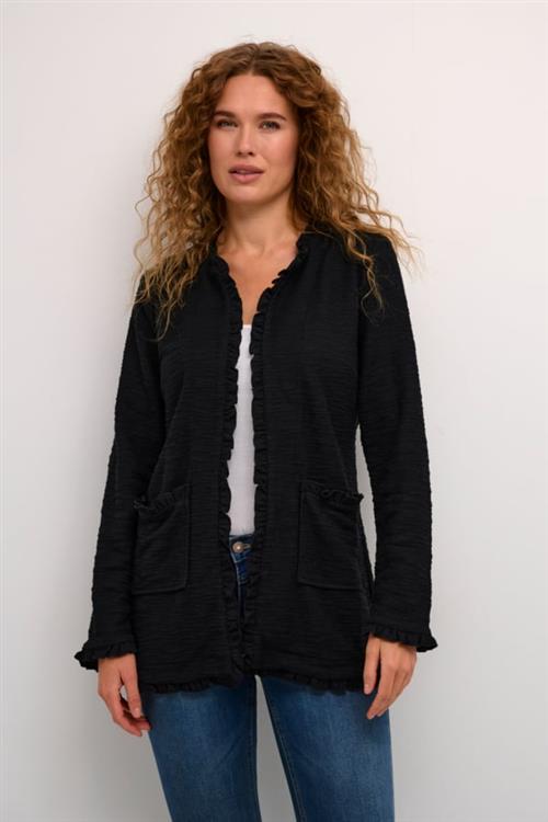 Se Cream Crmellie Cardigan Kvinde Pitch Black Blazere Str L - hos Magasin ved Magasin