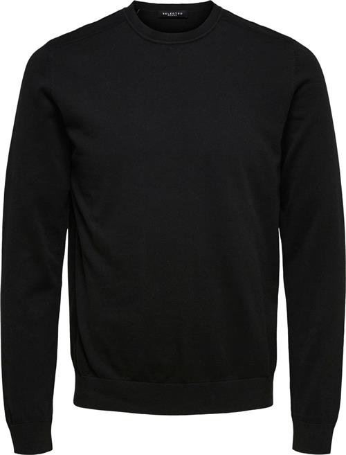 Selected Homme Slhberg Crew Neck B Noos Mand Sort Sweaters Str S - hos Magasin