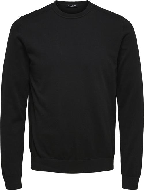 Selected Homme Slhberg Crew Neck B Noos Mand Sort Sweaters Str XL - hos Magasin