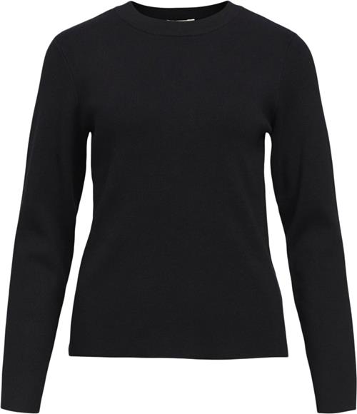 Object Objester SLI L/S Knit Pullover Noos Kvinde Black Toppe Slim Fit Str S - hos Magasin