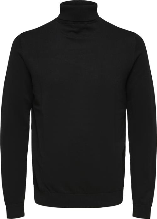 Selected Homme Slhberg Roll Neck B Noos Mand Sort Turtlenecks Str L - hos Magasin