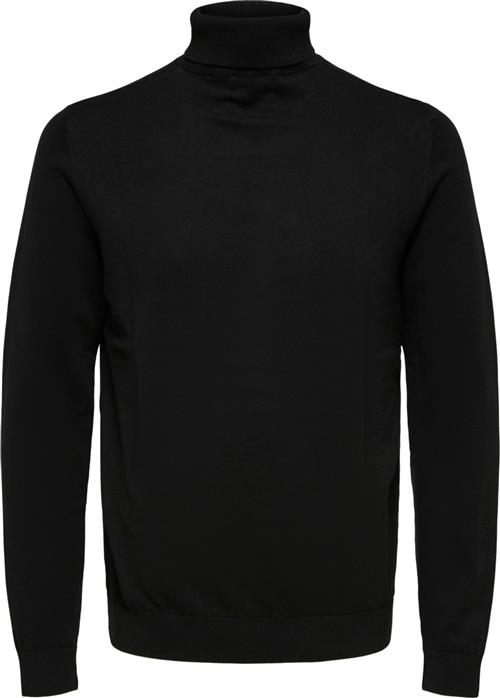 Se Selected Homme Slhberg Roll Neck B Noos Mand Sort Turtlenecks Str M - hos Magasin ved Magasin