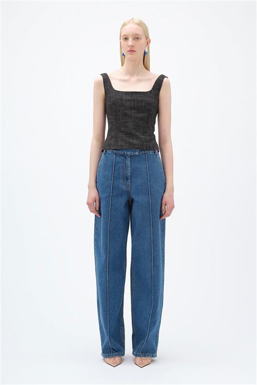 REMAIN Soft Cocoon Pants Kvinde Seneca Rock Bukser Str 38 - hos Magasin