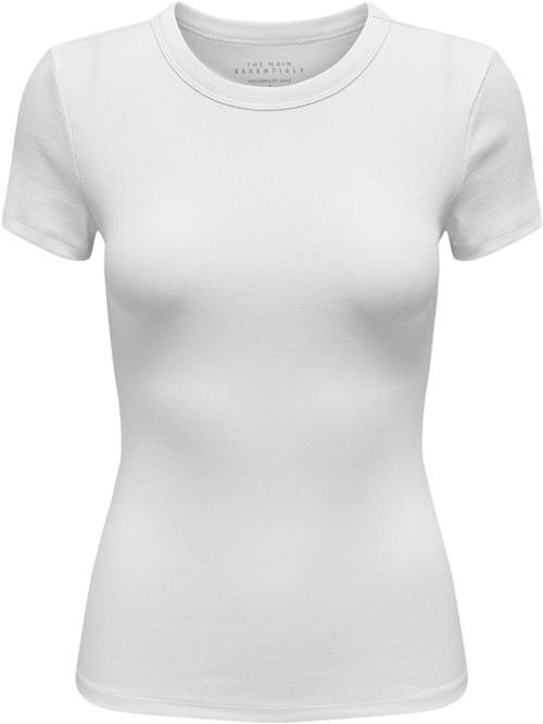 ONLY Onleasy S/S Oneck TOP BOX JRS Kvinde Bright White Toppe Regular Fit Str L - hos Magasin