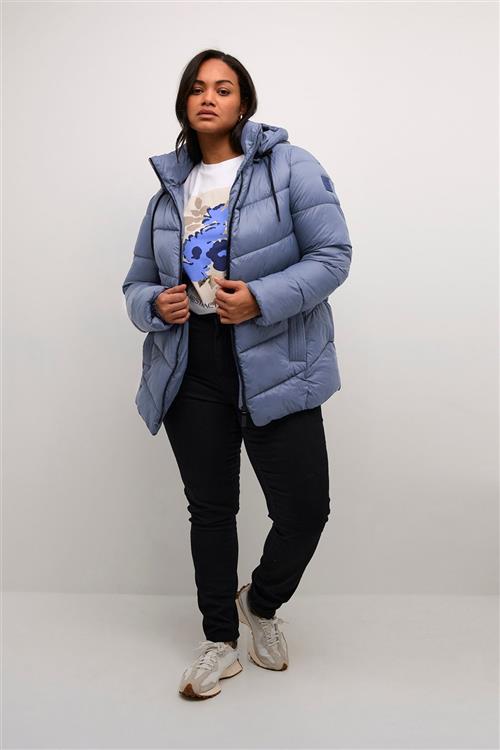 Kaffe Curve Kcsusanna Jacket Kvinde Blue Indigo Overgangsjakker Str 46 - hos Magasin