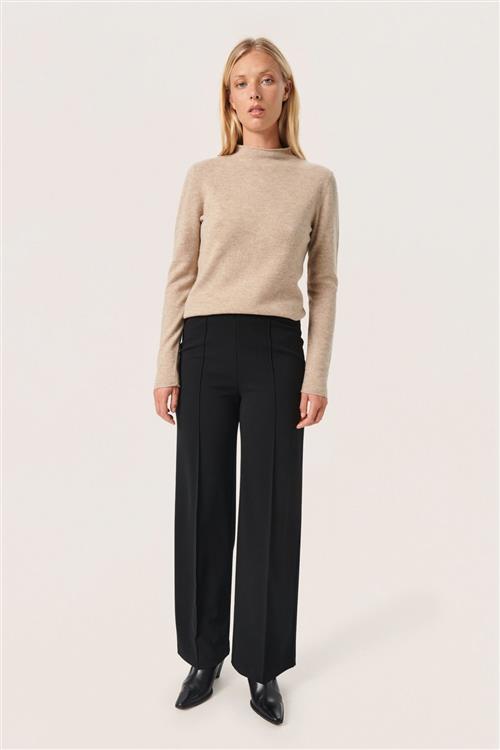 Se Soaked in Luxury Slbea Pants Kvinde Black Bukser Med Brede Ben Straight Fit Str XS - hos Magasin ved Magasin