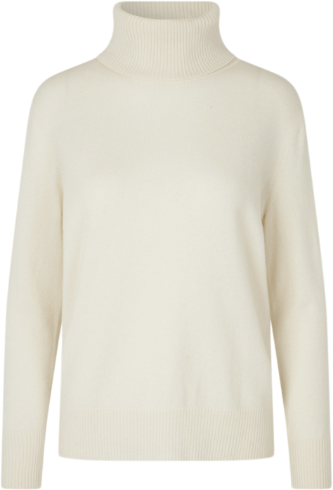 Se Rosemunde Wool & Cashmere Pullover Kvinde Hvid Rullekraver Str S Cashmere - hos Magasin ved Magasin